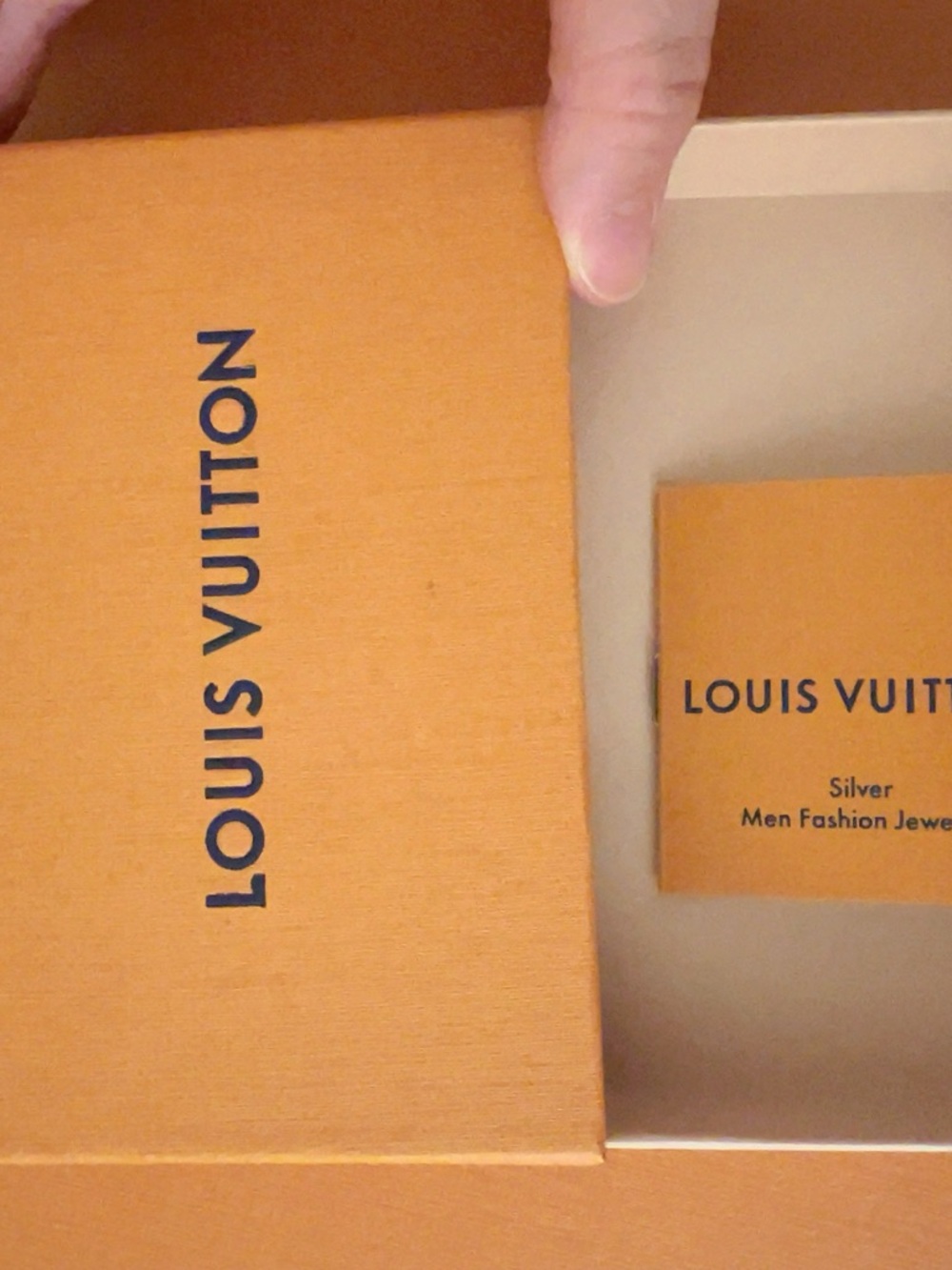 Authentic Louis Vuitton Orange Small Jewelry Boxes + Gift Bag Bundle Luxury - Picture 4 of 5
